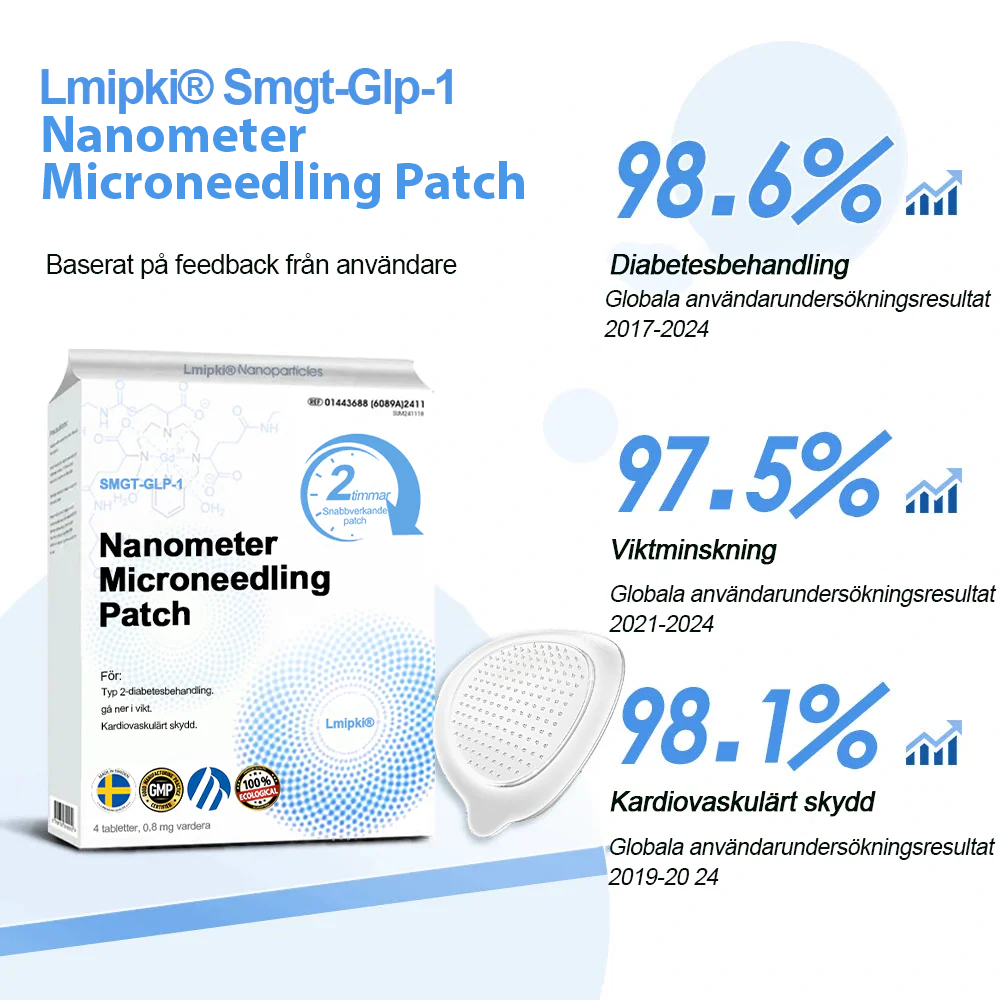 SE officiell butik: Lmipki®NIDDK-Tirzepatide Nanometer Microneedling Patch(Balansera blodsockret, smärtfritt, utan biverkningar.lämplig för fetma och diabetes.)🔄